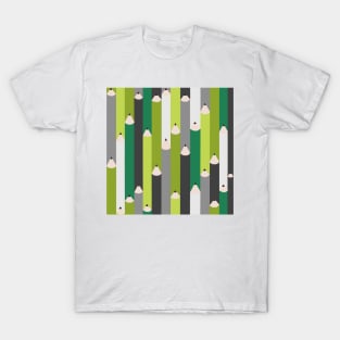 Green Pencil pattern T-Shirt